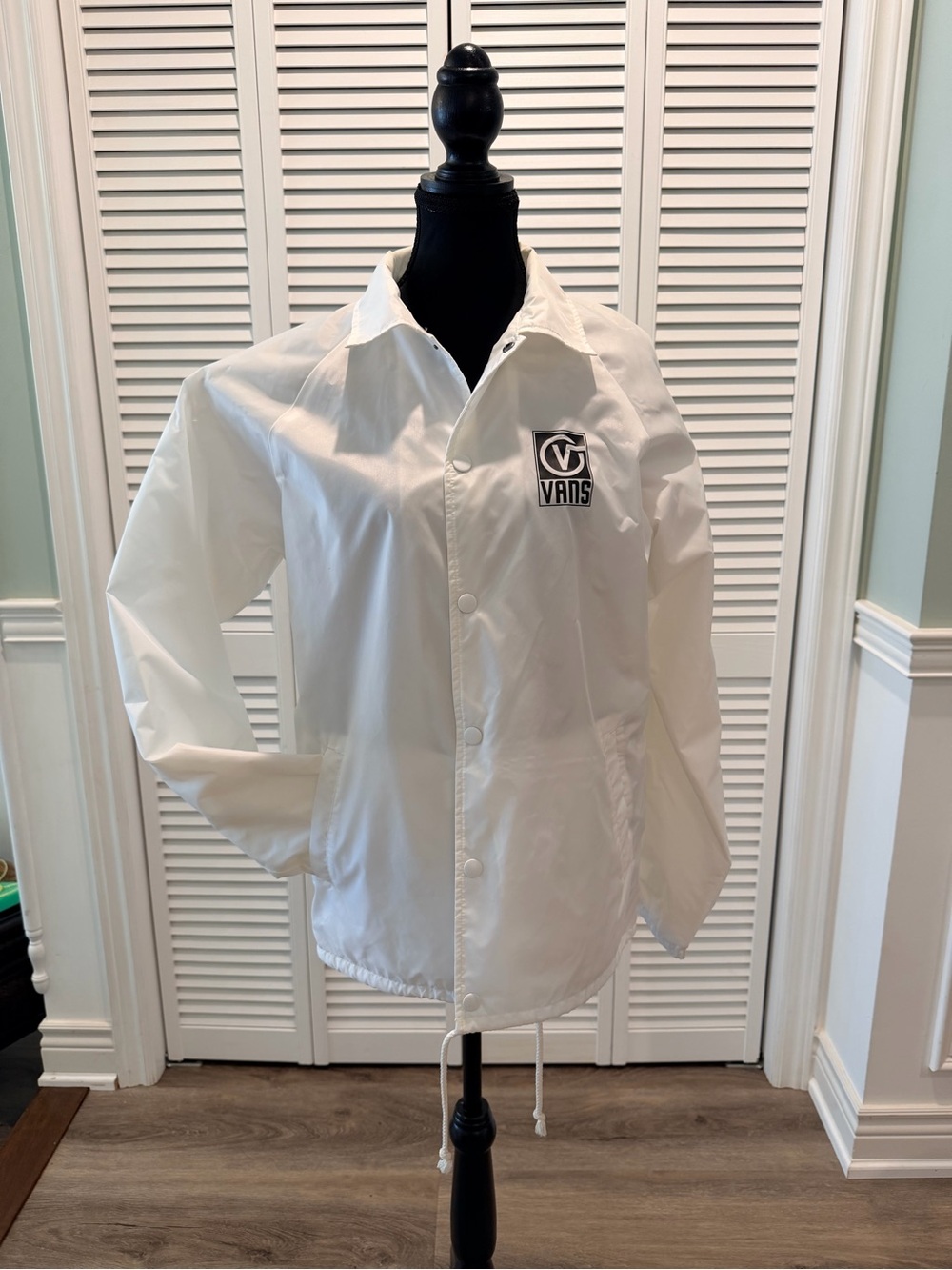 Vans White Coach Windbreaker Jacket for Men